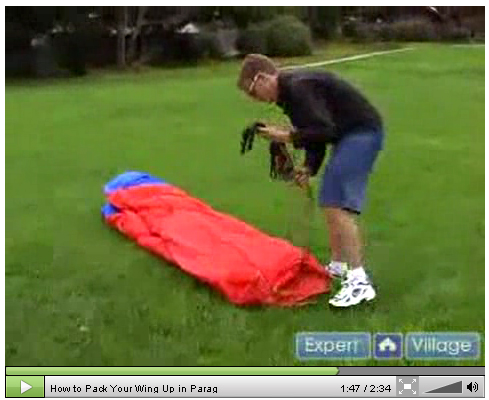 How to pack your wing up in  Paragliding